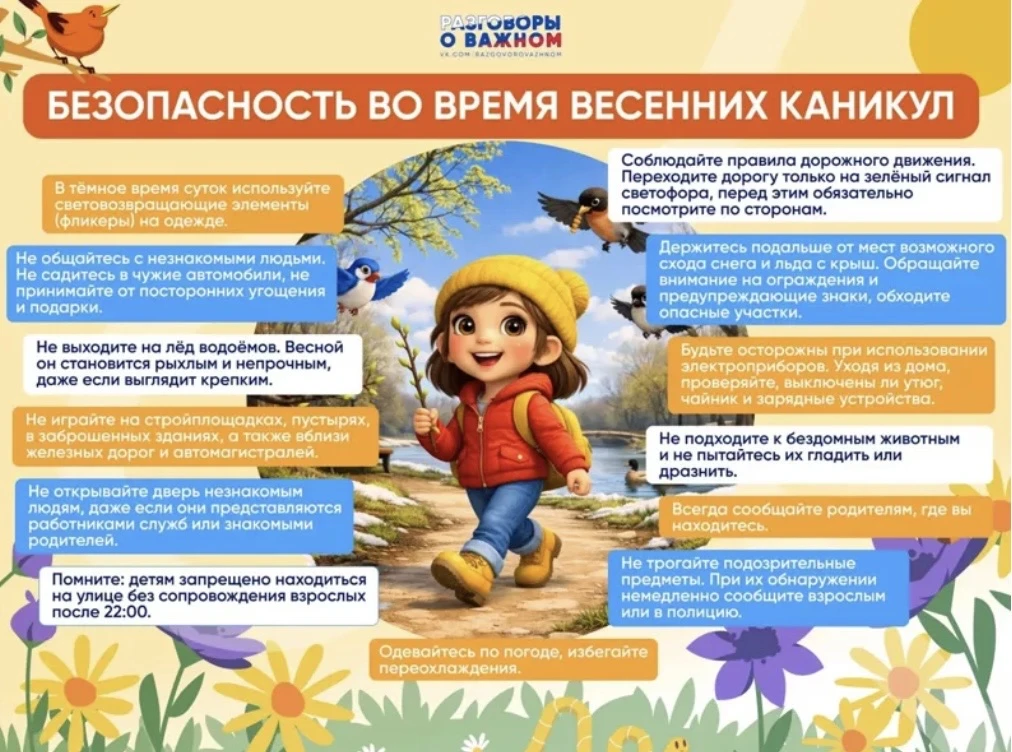 Изображение: Правила безопасного поведения во время каникул